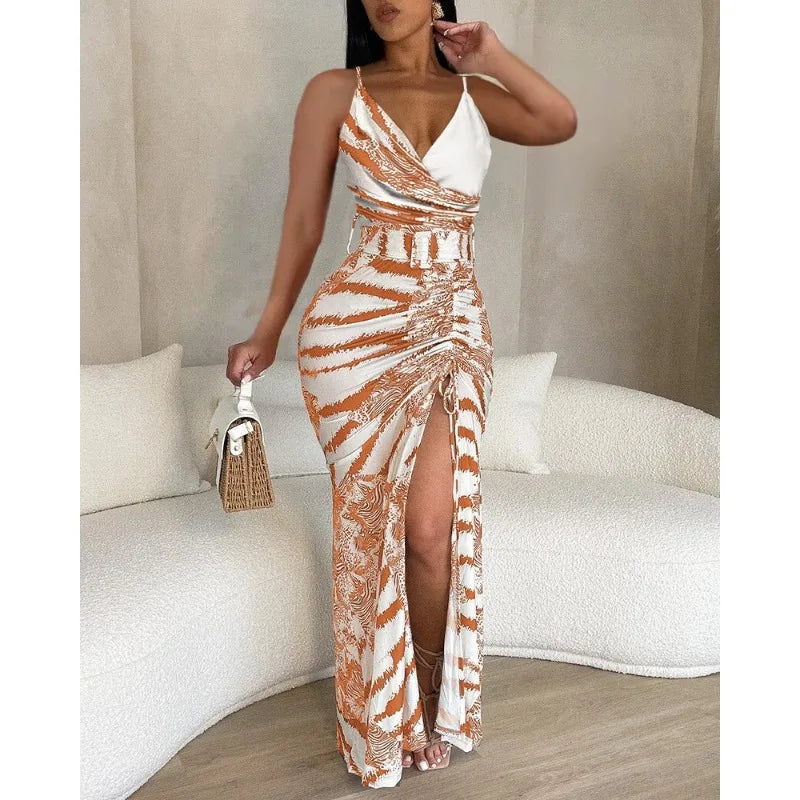 Robe Irregular Slit