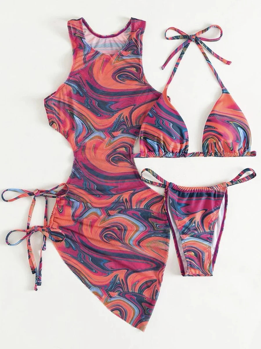 Bikini Set 3 pièces Cover Up