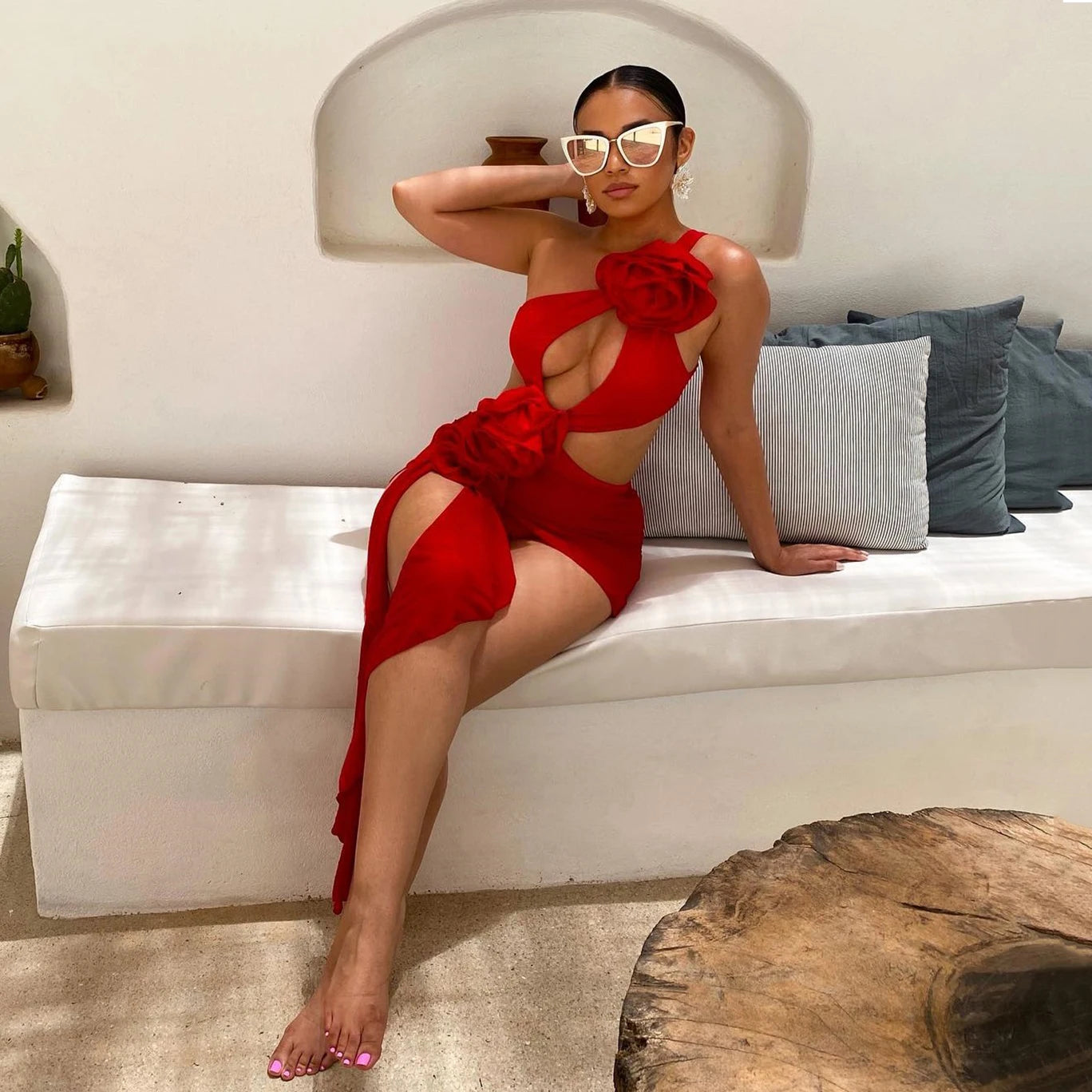 Swimsuit Red Flower