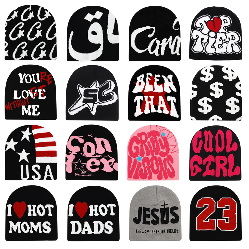 Bonnets Lettre Imprimer Y2K