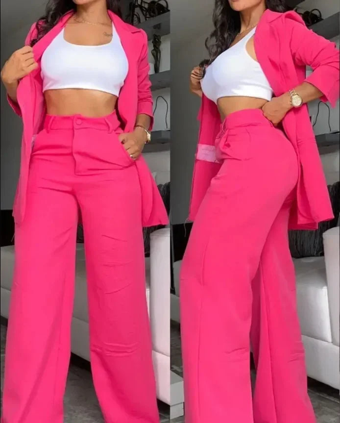Ensemble Blazer 2 pièces Collar