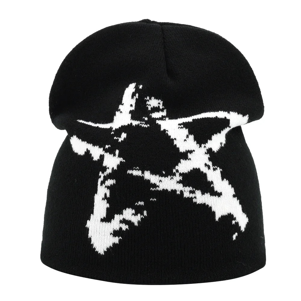 Bonnet Y2K Lettre Tricoté