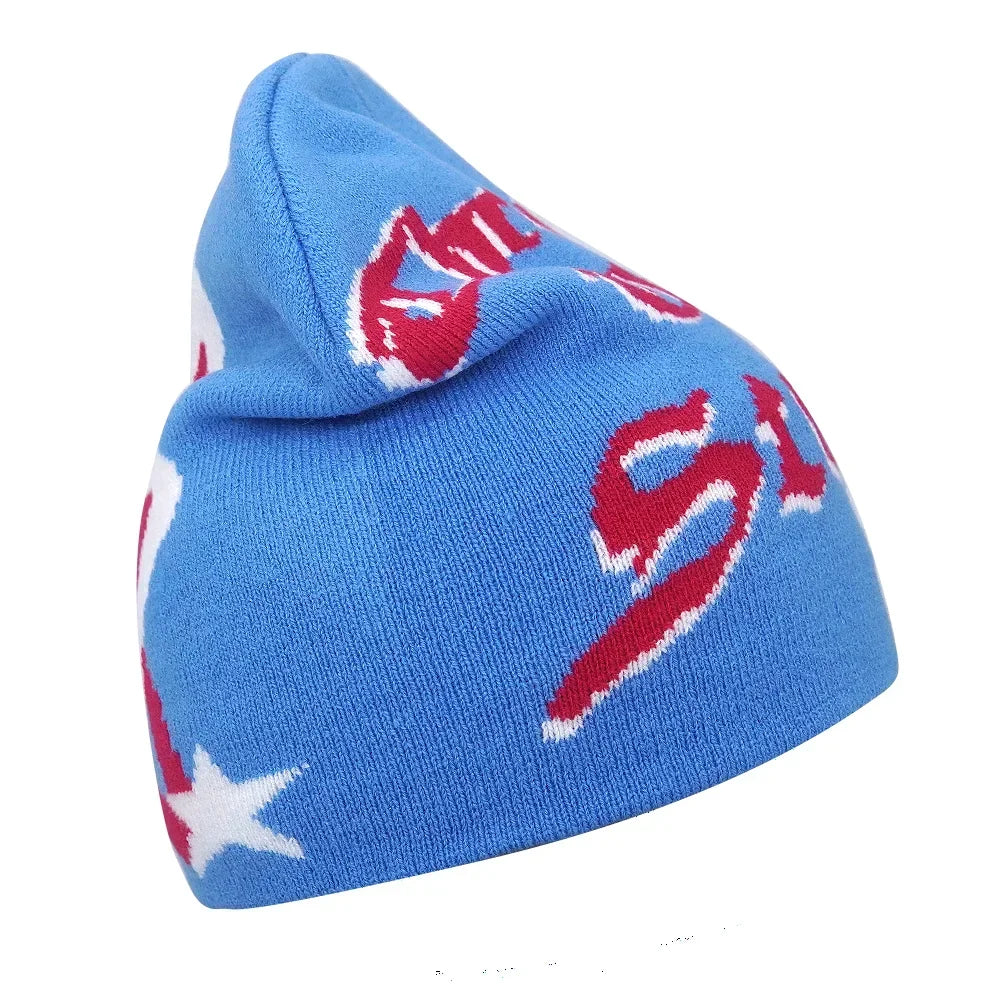 Bonnet Y2K Lettre Tricoté