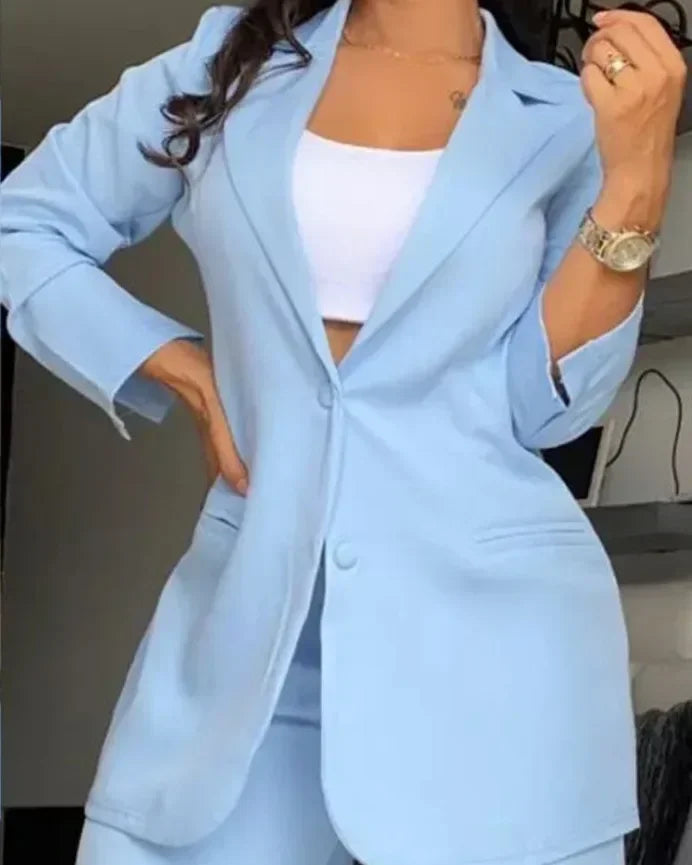 Ensemble Blazer 2 pièces Collar