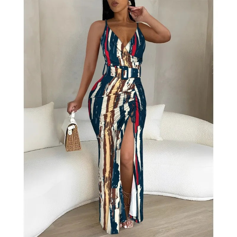 Robe Irregular Slit
