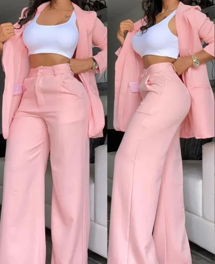 Ensemble Blazer 2 pièces Collar