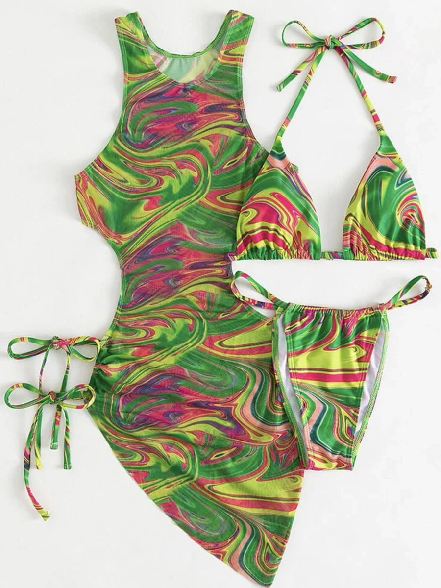 Bikini Set 3 pièces Cover Up