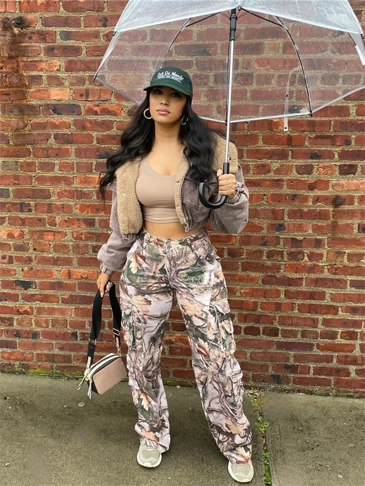 Cargo Imprimé Fleur