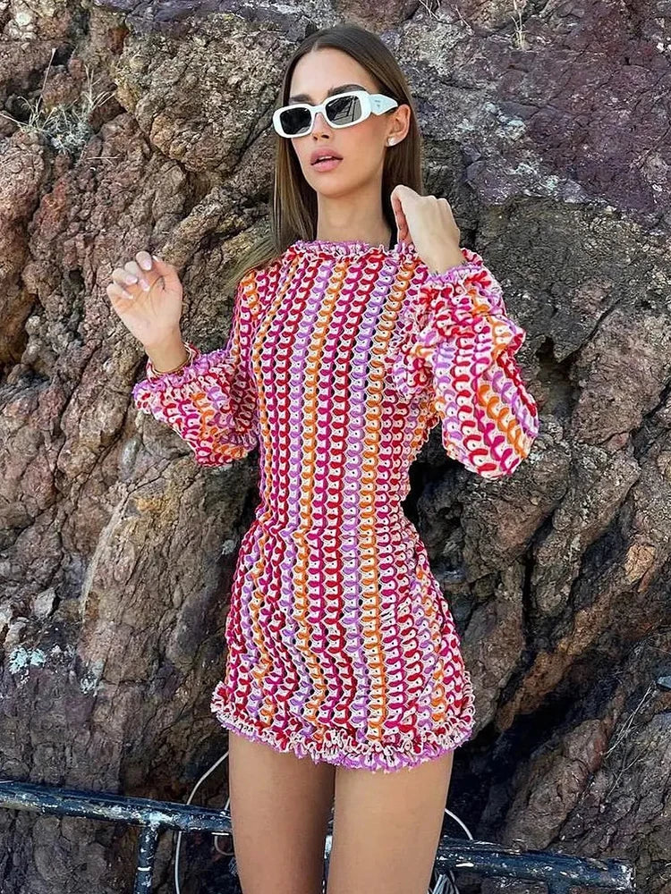 🌺 Robe Longue Tricotée Dos Nu – Style Bohème