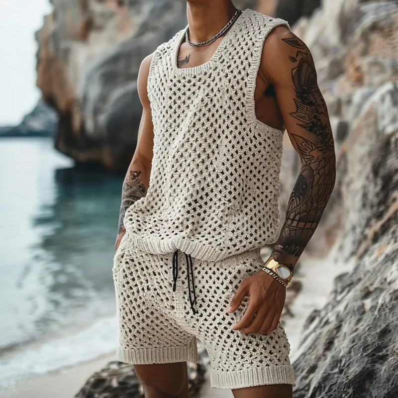 Ensemble été homme – Chemise rayée + short