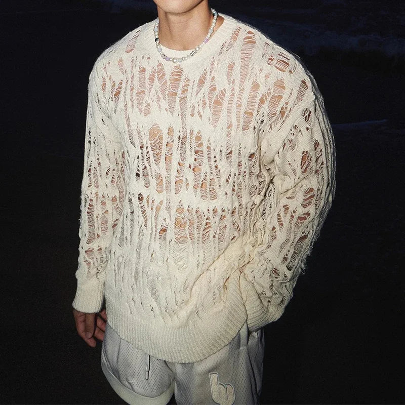 T-Shirt Mesh Ripped – Streetwear Homme