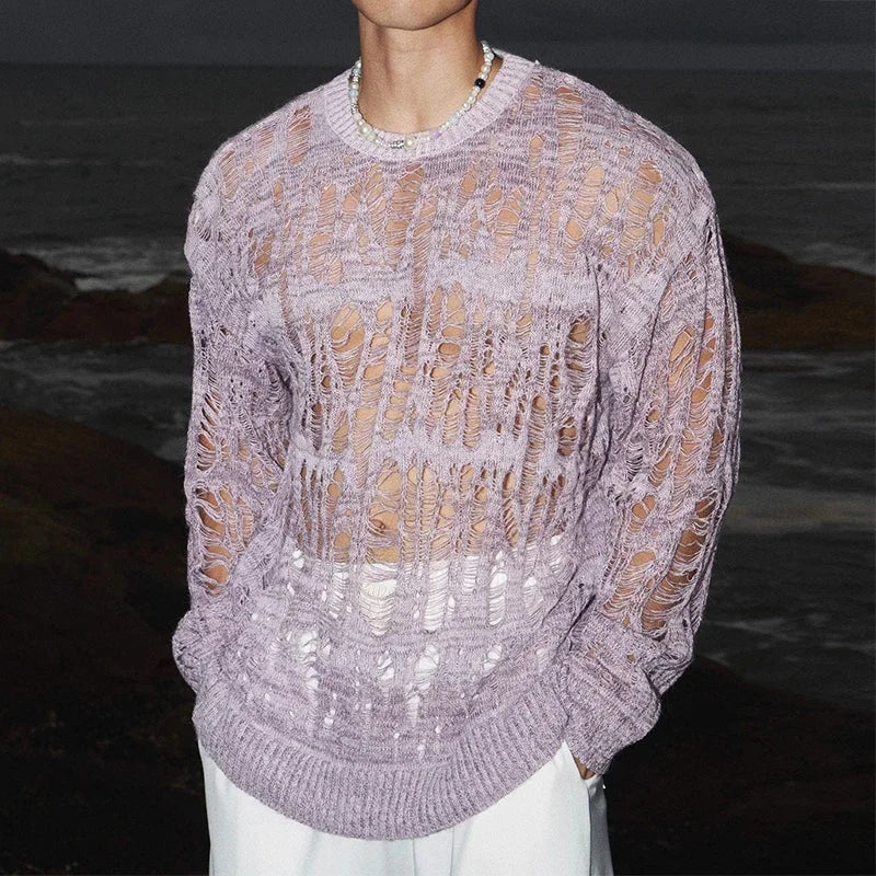 T-Shirt Mesh Ripped – Streetwear Homme