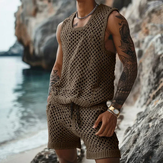 Ensemble été homme – Chemise rayée + short
