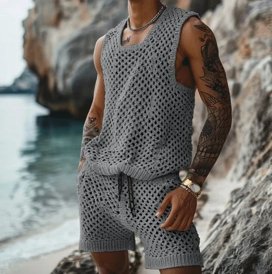 Ensemble été homme – Chemise rayée + short