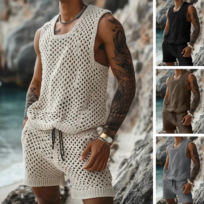 Ensemble été homme – Chemise rayée + short
