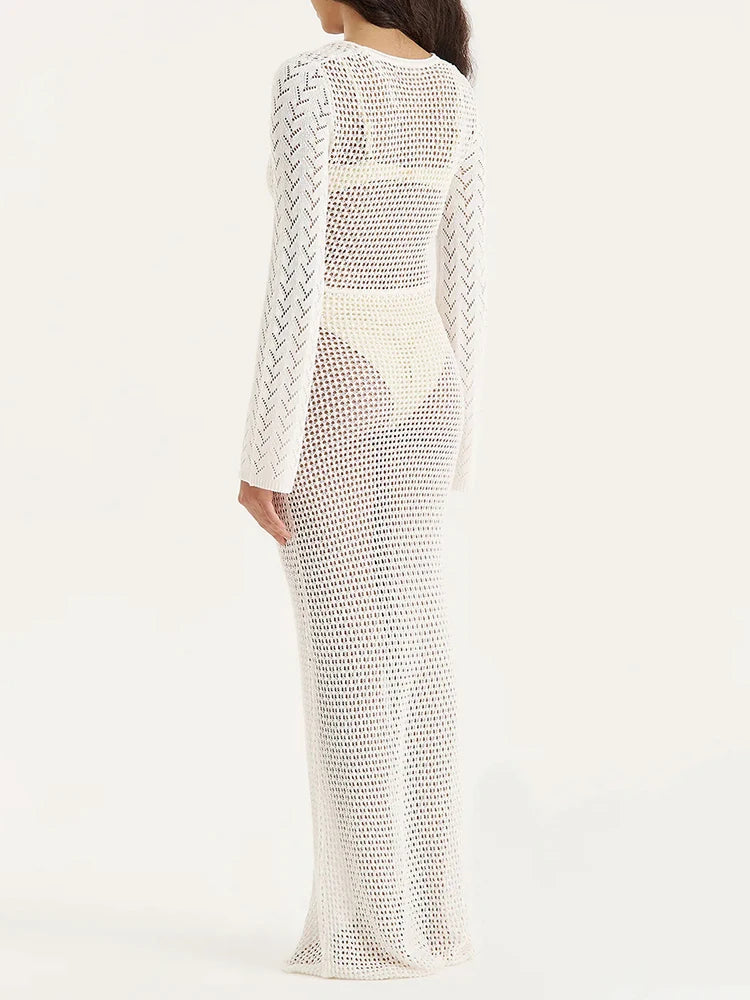Robe Crochet Col V Profond – Holiday